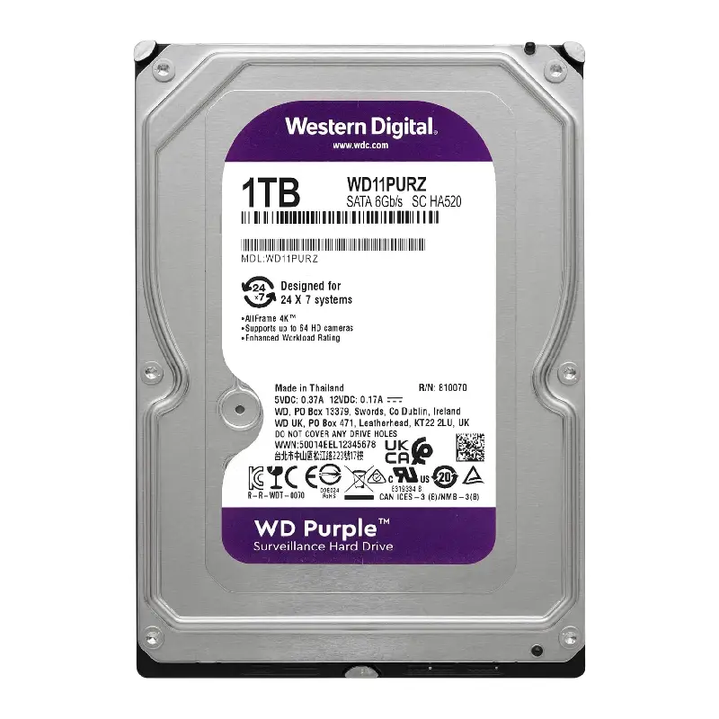 هارد دیسک اینترنال وسترن دیجیتال مدل Purple WD750PURZ ظرفیت 750 گیگ